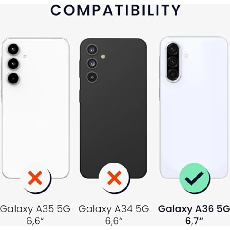 kwmobile Hülle kompatibel mit Samsung Galaxy A36 5G - weiches TPU Silikon Case, rutschfest und reißfest, Cool Mint – Bild 2