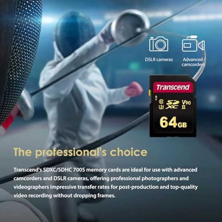 Transcend 64 GB SDXC-SDHC 700S Speicherkarte TS64GSDC700S - bis zu 285 MBs lesen und 180 MBs schreiben – Bild 4