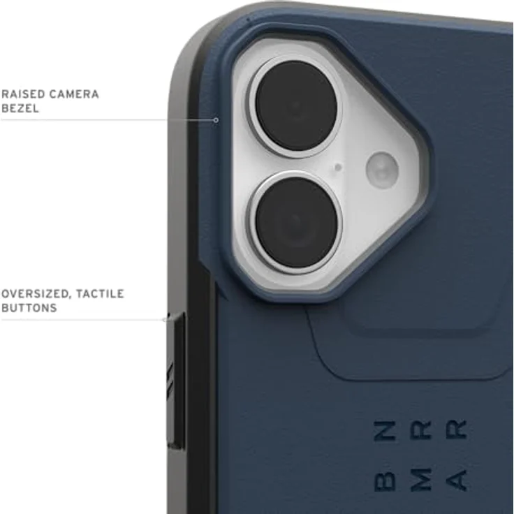 URBAN ARMOR GEAR Civilian MS Case für Apple iPhone 17, Sturzfeste Hülle mit Wireless Charging, Erhöhter Rand, Farbe Mallard (blau) – Bild 5