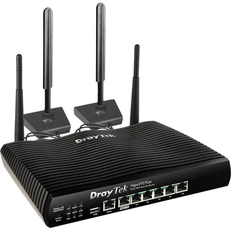 Draytek Vigor 2927L-5G, 5G-Router mit 6 RJ-45-Anschlüssen, QoS, Multi WAN und VPN-Unterstützung