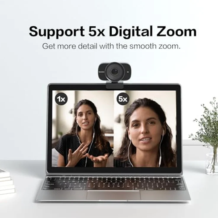 Maxhub CAMARA UC W31, 4K USB Webcam mit 12MP, zertifiziert für Microsoft Teams, schwarz – Bild 5