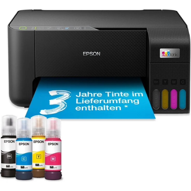 Epson EcoTank ET-2864, DIN-A4-Multifunktions-WLAN-Tintentankdrucker, mit 3 Jahre Tinte und Smart Panel-App, schwarz