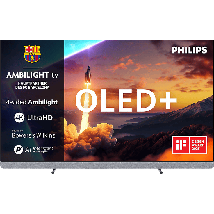 PHILIPS 65OLED910/12 OLED+ Ambilight TV (Flat, 65 Zoll / 164 cm, UHD 4K, SMART TV, Ambilight)
