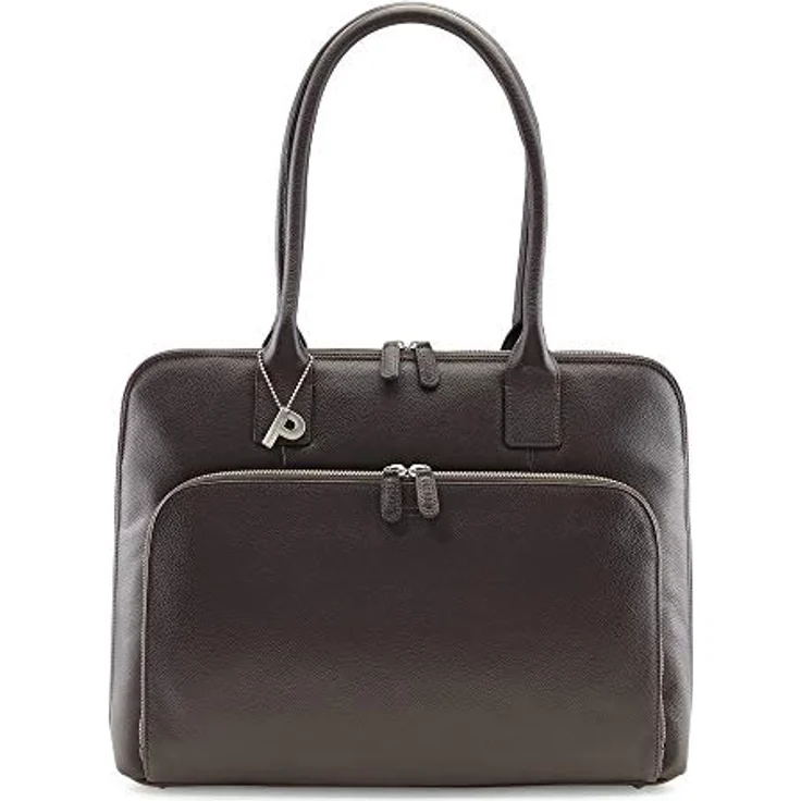 Picard Shopper Milano, eleganter Business-Shopper aus strukturiertem Rindsleder für Laptops bis 15 Zoll, schwarz – Bild 1