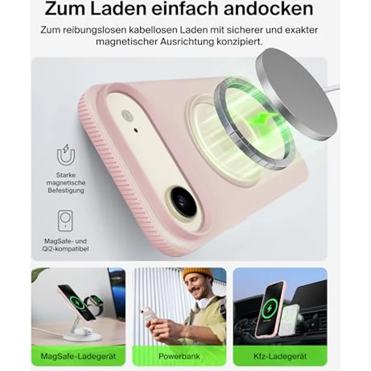 Belkin Grip Magn. Schutzhülle iPhone Air, pink, mit Stoßschutz und integrierter Kamerasteuerung – Bild 3