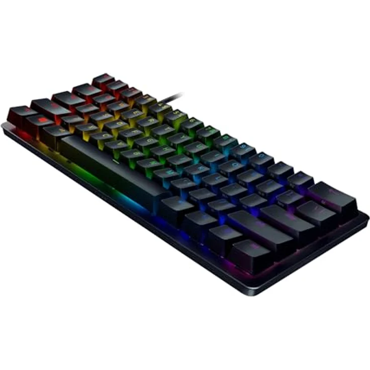 Razer Huntsman Mini (Red Switch) - Compact Gaming Keyboard (Kompakte 60% Tastatur mit Linear Opto-Mechanischen Schaltern, PBT-Tastenkappen, abnehmbares USB-C Kabel) US-Layout QWERTY – Bild 9