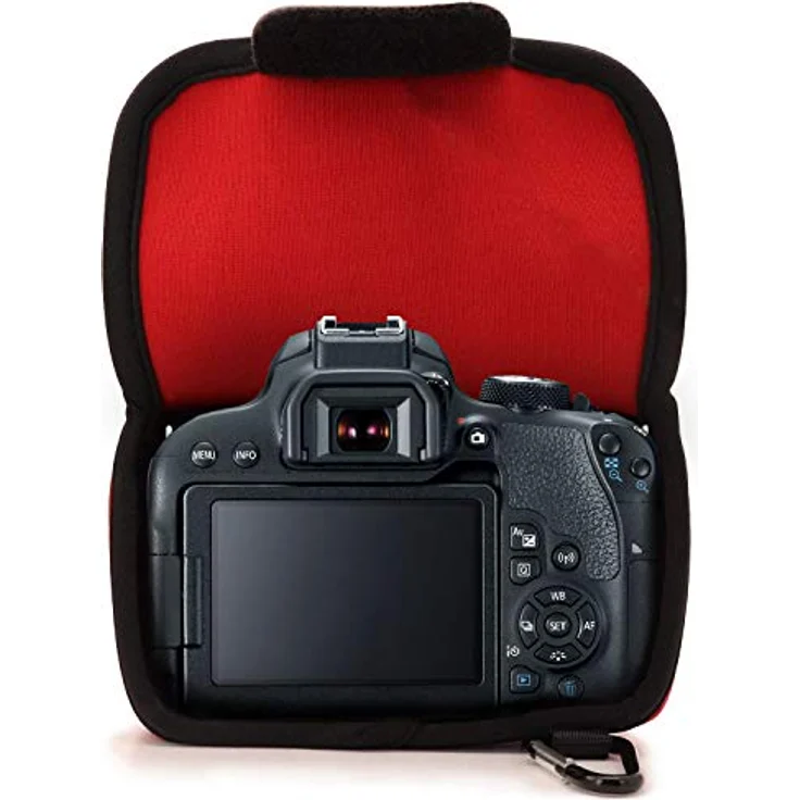 MegaGear MG1194 Canon EOS 200D, 800D (18-135 mm), 77D, 9000D, 2000D Ultraleichte Kameratasche aus Neopren - Schwarz – Bild 5