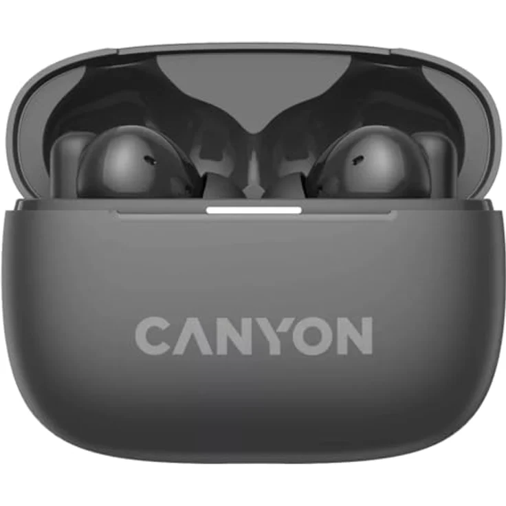 CANYON Bluetooth Headset TWS-10 grau, Energieeffizientes Bluetooth 5.3, Aktive Geräuschunterdrückung, Vier Mikrofone – Bild 1