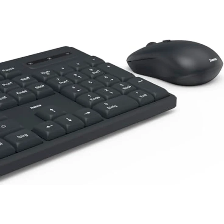 Hama Tastatur Maus Set kabellos WKM 200 (Funktastatur mit Maus, ergonomisches Tippgefühl, leise Tasten, dpi-Schalter, Multimedia Tasten, deutsches QWERTZ-Layout) schwarz – Bild 5
