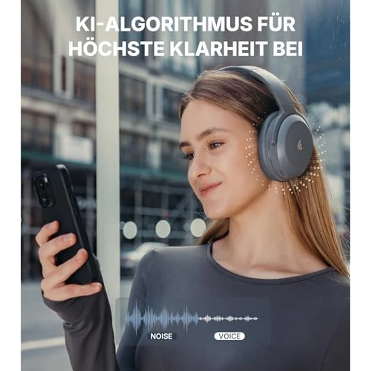 Edifier WH700NB Pro Kabellose Over-Ear Kopfhörer mit Rauschunterdrückung und AI-Klaren Anrufen - Grau – Bild 4