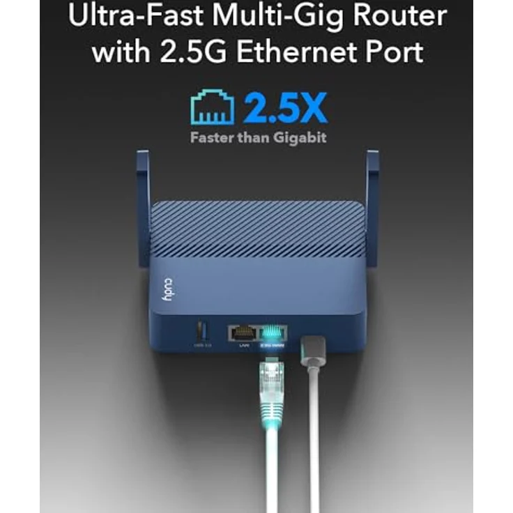 Cudy TR3000 AX3000 WLAN-6-Gigabit-Reiserouter, 2,5-Gbit/s-RJ45-Ethernet-Port, VPN-Client und -Server, USB 3.0, in Taschenformat – Bild 4