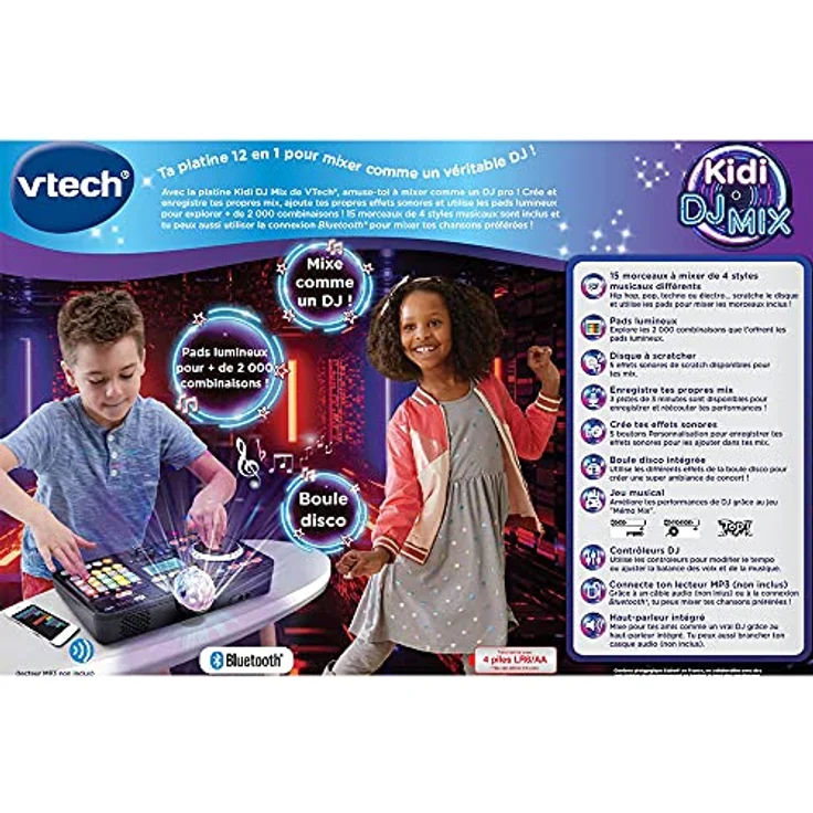 VTech VTH80-547305 KidiStar Mischpult, Mehrfarbig - DJ-Mixer für Kinder ab 6 Jahren mit über 2000 Kombinationsmöglichkeiten – Bild 3