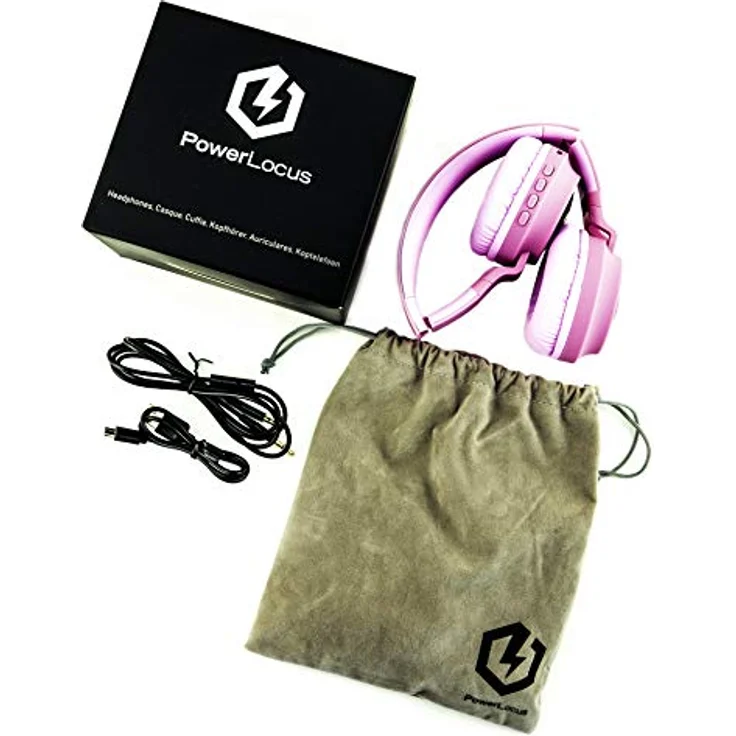 PowerLocus Bluetooth-Kopfhörer für Kinder, kabellos, 85 dB Lautstärkebegrenzung, Stereo-Sound, mit Mikrofon und Micro-SD, faltbar für Handy, Tablet, PC – Bild 5
