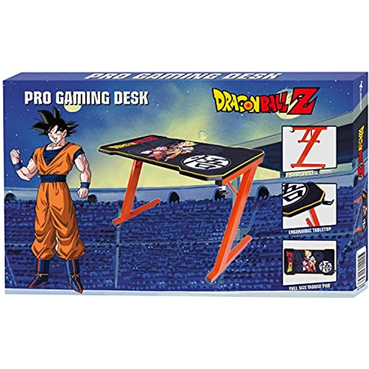Subsonic DBZ Dragon Ball Z - Ergonomischer Gamer's Desk mit Carbon Finish und integriertem Mauspad Offizielle Lizenz PC Gaming – Bild 5