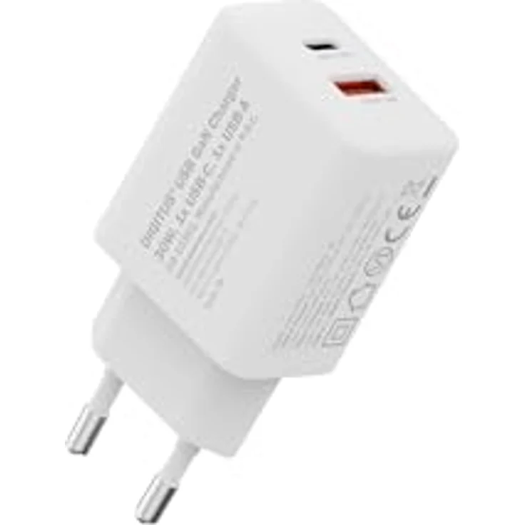 DIGITUS USB GaN Charger 30W, 1x USB-C, 1x USB-A, kompakt, bis zu 30W Leistung für Smartphones und Tablets – Bild 11