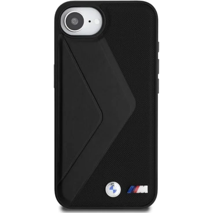 CG MOBILE BMW Oversized Stripes, Kompatible MagSafe Hülle aus echtem Leder für iPhone 16e, Schwarz – Bild 3