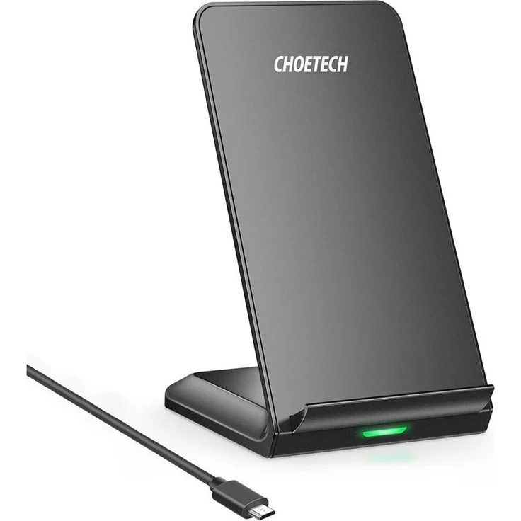 Choetech kabelloses Ladegerät T524-S, 10W Telefonständer mit Mikro-USB-Kabel, schwarz