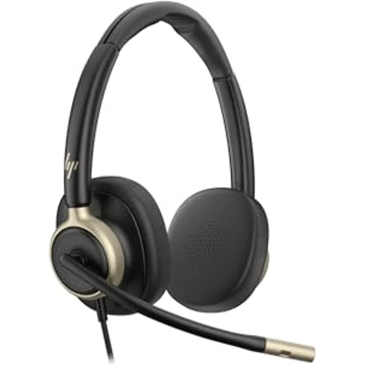 Poly Mission 825, Stereo USB Wired Headset mit aktiver Rauschunterdrückung, zertifiziert für Microsoft Teams, Zoom und Google Meet, schwarz – Bild 5