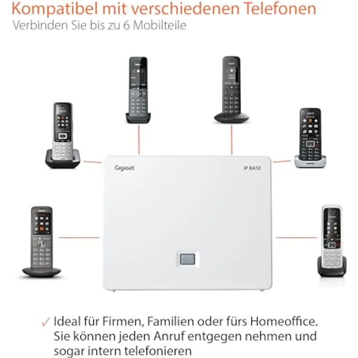 Gigaset IP BASE DECT-Telefon, Basisstation mit 500 Kontakten und Google/Microsoft 365 Integration – Bild 4