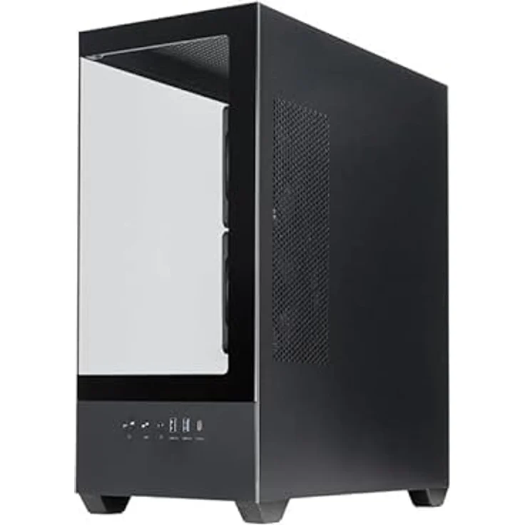 Chieftec GT-01B-OP VISTA, Midi Tower PC-Gehäuse in Schwarz, ATX/micro ATX/Mini-ITX, mit gehärteten Glasplatten und A-RGB-Beleuchtung, ideal für Gaming – Bild 3