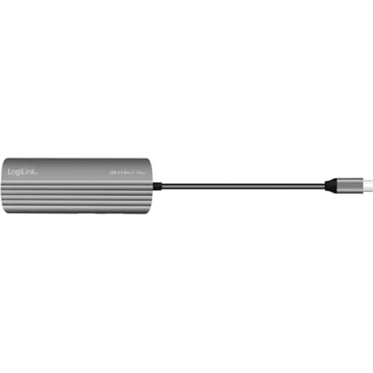 LogiLink UA0413 - Ultra-Slim USB 3.2 Gen2 Hub, 2X USB-A, 2X USB-C, mit PD (Power Delivery), 100 W, Space Grau – Bild 3