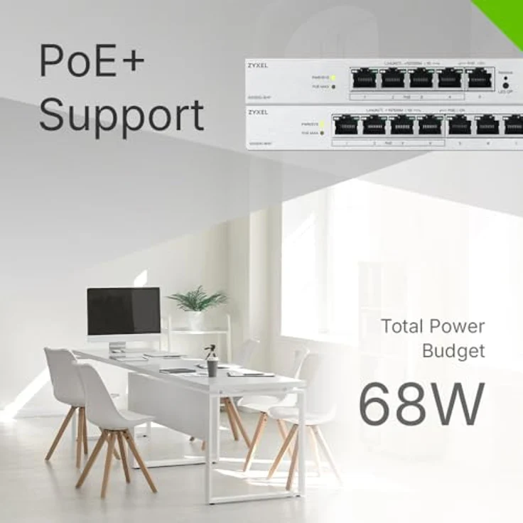 Zyxel GS1200-8HPV3, 8-Port Gigabit PoE+ Switch, smart managed, grau, mit LACP und IGMP Unterstützung – Bild 5