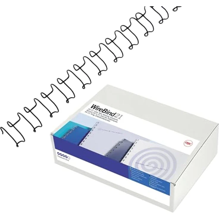GBC 445494 MultiBind Drahtbinderücken, 6mm, silber, 100 Stück - Für dauerhaft gebundene Dokumente mit hochwertigem Finish – Bild 1