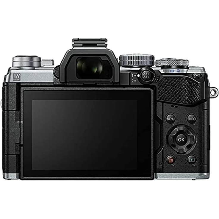 Olympus OM-D E-M5 Mark III Micro Four Thirds Systemkamera Gehäuse, 20 MP Sensor, 5-Achsen Bildstabilisator, leistungsstarker Autofokus, elektronischer OLED Sucher, 4K-Video, WLAN, Bluetooth, silber – Bild 5
