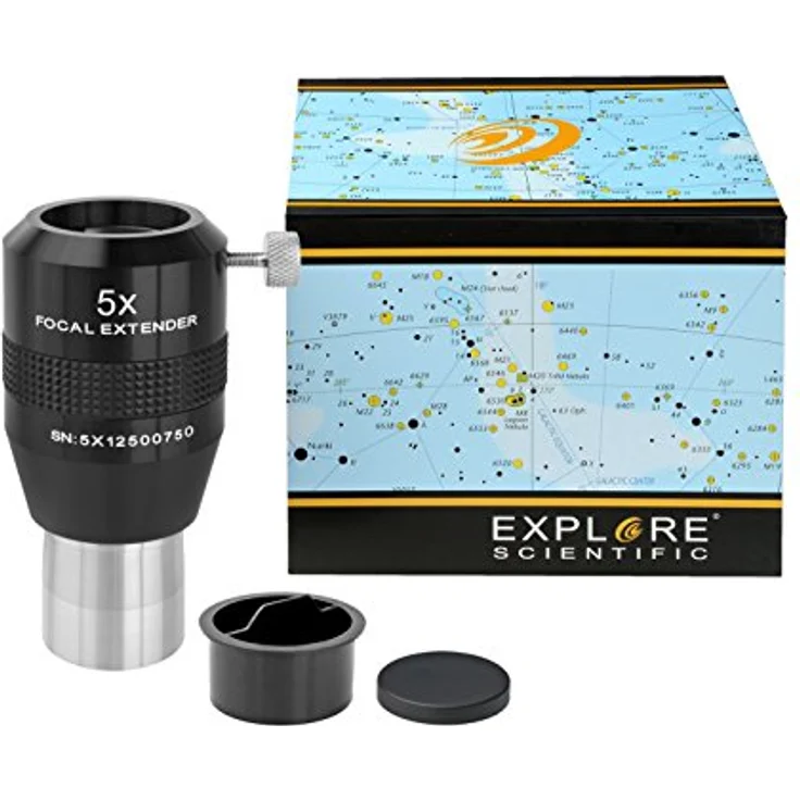 Explore Scientific Fokal Extender 5x 31,7mm/1.25" Barlowlinse zur Erhöhung der Brennweite für Teleskope – Bild 1