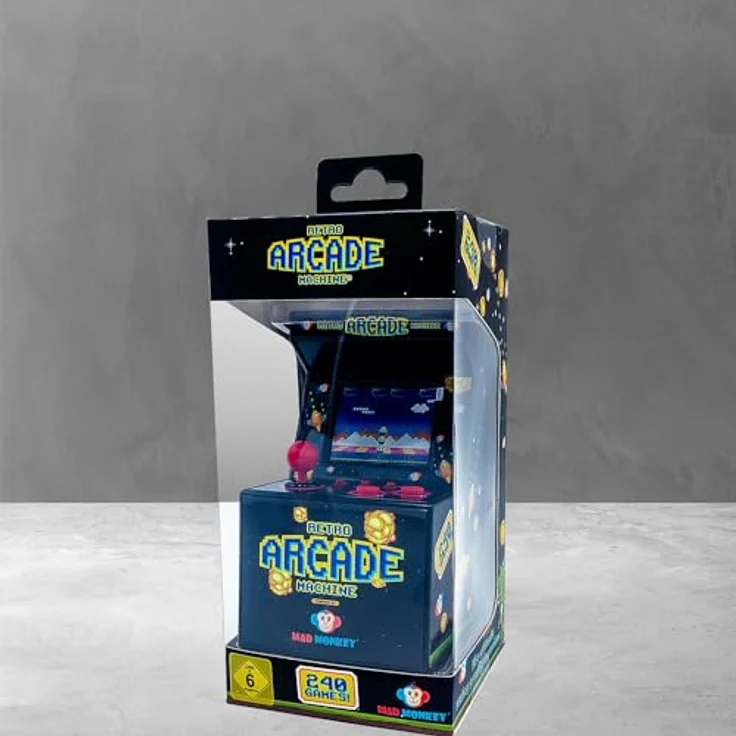 Mad Monkey Retro Mini Arcade Machine, 240x 8-Bit Spiele, 2,5 Zoll TFT Bildschirm – Bild 7