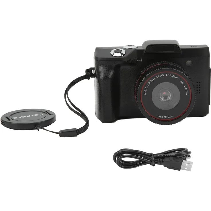 Lixada 16-MP-HD-Kamera, digitale Videokamera mit 1080p, 180° schwenkbarem Display und 16-fachem Digitalzoom