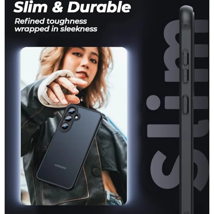 U Ultimate24Style Premium Hülle für Samsung Galaxy S25 FE – Robust, stoßfest, kratzfest mit Airbag-Technologie und griffigem Design (Schwarz) – Bild 4