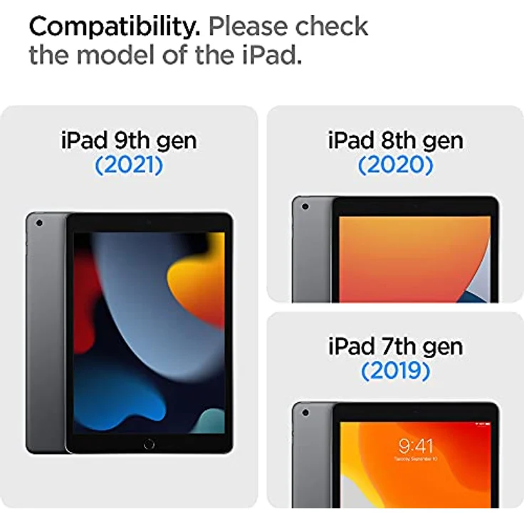 Spigen Glas.tR Slim Schutzfolie für iPad 9 2021, 10.2 Zoll, Kristallklar, Kratzfest, 9H Härte – Bild 2