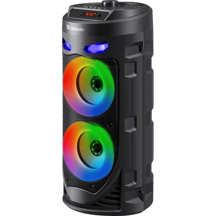 Defender Crashboom Bluetooth-Lautsprecher 16W, MP3/FM/SD/USB/Aux/TWS, Schwarz mit Mikrofon und Fernbedienung