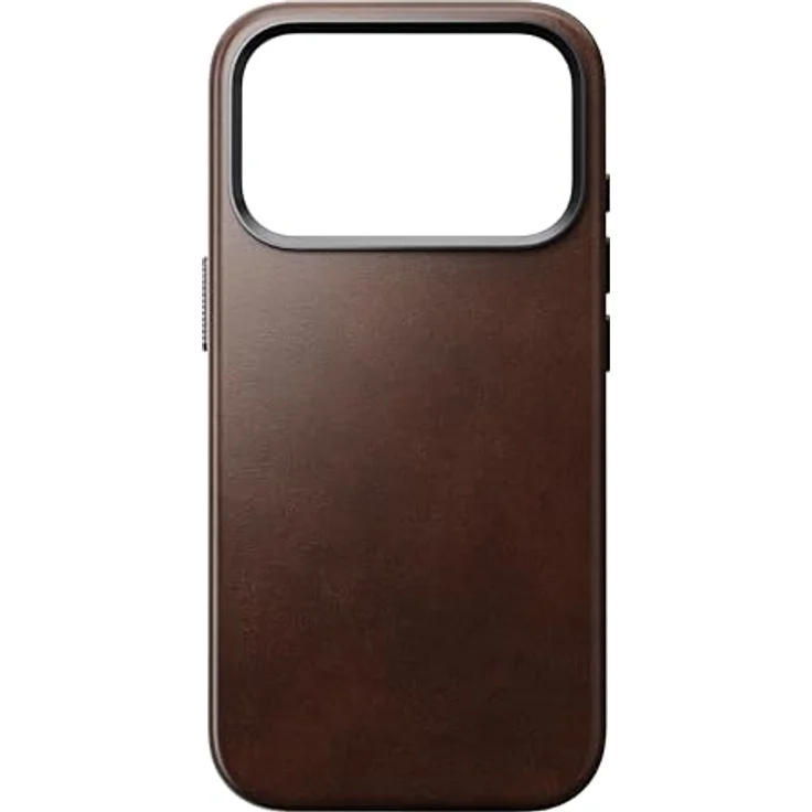 NOMAD Traditional Leather Case für iPhone 17 Pro, Echtleder Schutzhülle in Rustic Brown, MagSafe-kompatibel, mit erhöhtem Rand und Mikrofaserauskleidung – Bild 1