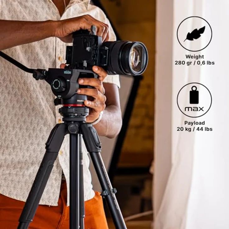 Manfrotto XCHANGE Base, Schnellwechsel-Basis mit 3/8" Gewinde, Tragkraft bis 20 kg, kompatibel mit XCHANGE Platten und Köpfen, für Foto & Video – Bild 5