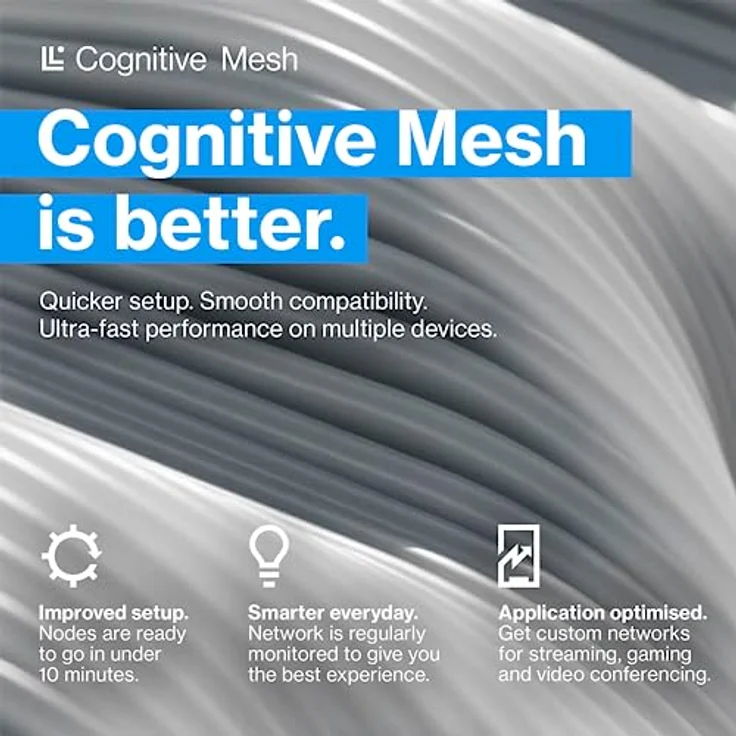 Linksys MX6202 Tri-Band Mesh WiFi Router, Cognitive Mesh-Technologie, WiFi 6E, 5,4 Gbit/s, 2 Velop Pro 6E-Knoten, sichere Netzwerk-Privatsphäre – Bild 3