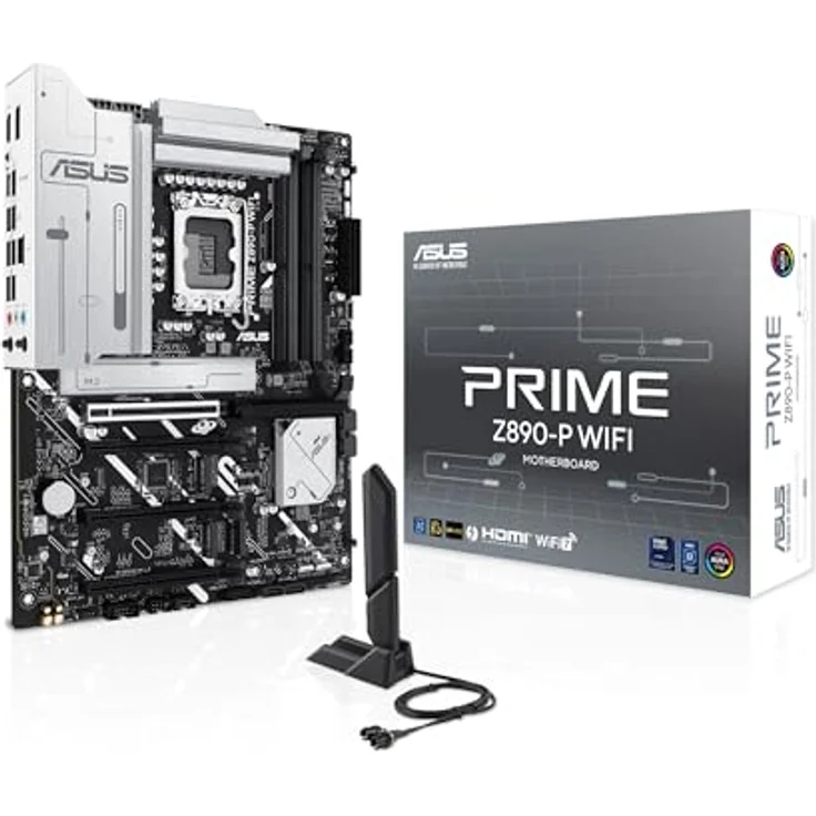 ASUS Prime Z890-P Gaming Mainboard Sockel Intel LGA1851 (ATX, DDR5, PCIe 5.0, 4X M.2, DisplayPort, HDMI, Advanced AI, Aura Sync, PCIe Slot Q-Release) – Bild 1