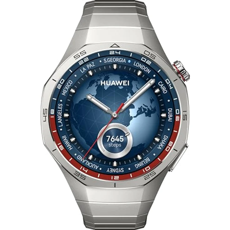 HUAWEI Watch GT 5 Pro 46 mm Smartwatch, scharfkantiges Design, Pro-Level-Sportuhr, Gesundheits-Tracking, EKG-Überwachung, bis zu 14 Tage Akkulaufzeit, GPS, Bluetooth-Anruf, iOS&Android-kompatibel, VJ Pro 46 mm Titan – Bild 1