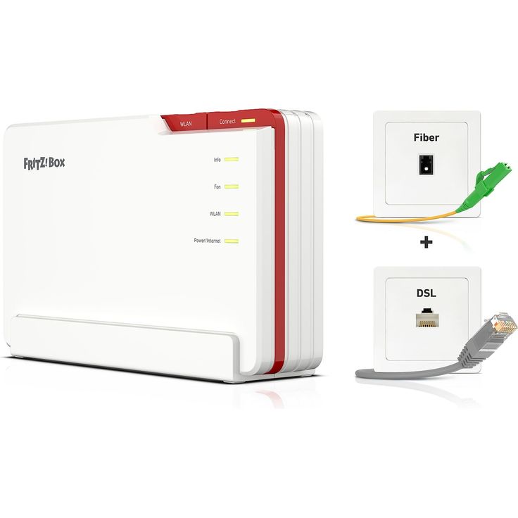 AVM FRITZ!Box 5690 Pro (Wi-Fi 7) VDSL/ADSL/Fiber Router, 2,5 Gbit/s, weiß/rot