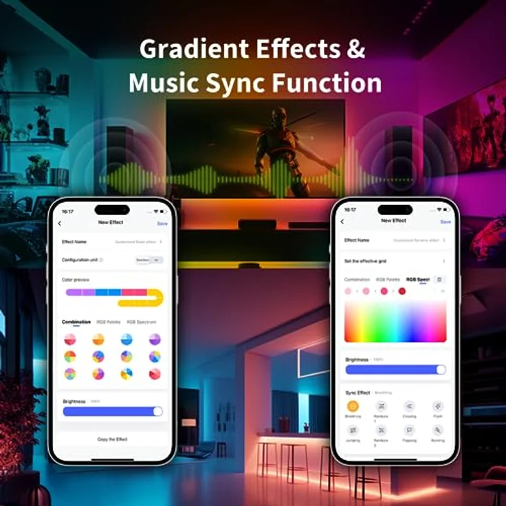 Aqara LED Streifen T1 mit Matter, ERFORDERT Zigbee 3.0 HUB, 2M RGBIC LED mit 16 Millionen Farben/einstellbarem Weiß/Farbverlaufseffekten, Unterstützt Apple Home, Google Home und Alexa – Bild 5