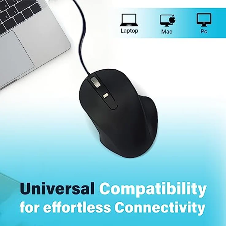 Matias USB-C Maus aus PBT, kabelgebunden, Schwarz – Bild 3