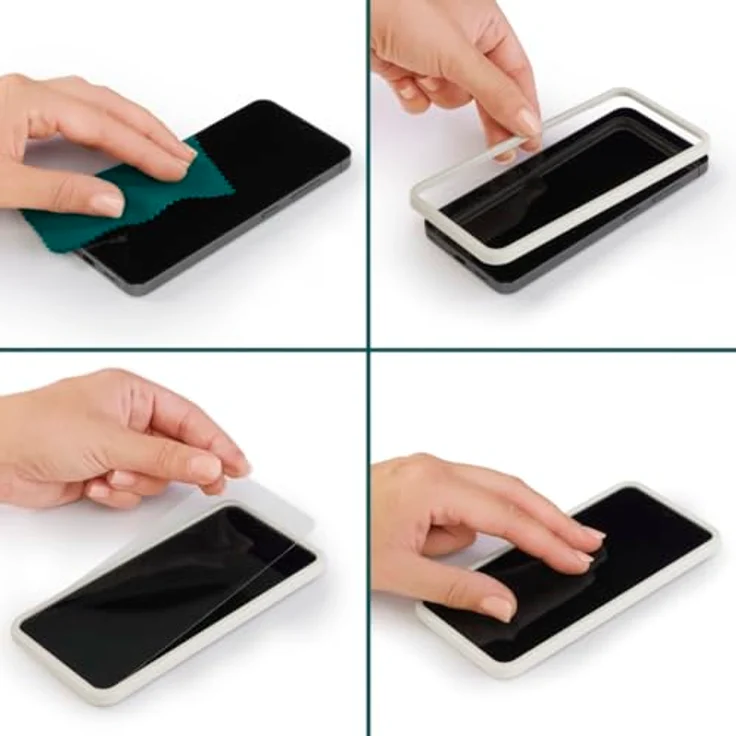 Hama Clear Protect, Klare Bildschirmschutzfolie 9H für Samsung Galaxy A36 5G, bruchfest, kratzresistent, mit Montagehilfe – Bild 5