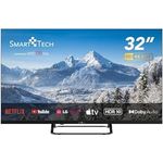 SMART TECH TV LED HD 32' (80 cm) Web OS-32HW01V in Schwarz - Dolby Audio, Molotov, Netflix, Prime Video 3xHDMI - 2xUSB