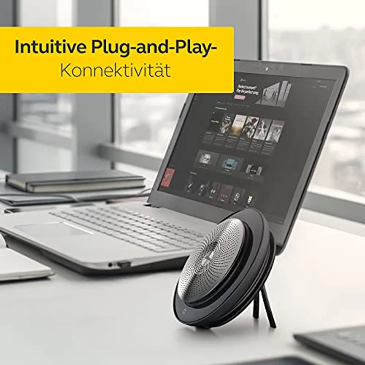Jabra Speak 710 Konferenzlautsprecher – Unified Communications zertifizierter tragbarer Lautsprecher mit Bluetooth Adapter und USB-Anschluss – Für Laptop, Smartphone und Tablet – Bild 3