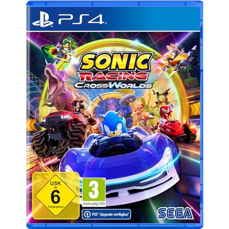 SEGA Sonic Racing: CrossWorlds (PS4) – Rennspiel mit 24 Strecken und 23 Charakteren, Offline- und Online-Modi – Bild 1