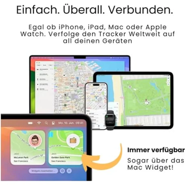 S&T Design GPS Tracker Smart Tag Karte für Brieftasche, ultradünn 1,7 mm, IP68, wasserdicht, Akku bis 5 Jahre, weltweite Ortung, kompatibel mit Android & iOS – Bild 4