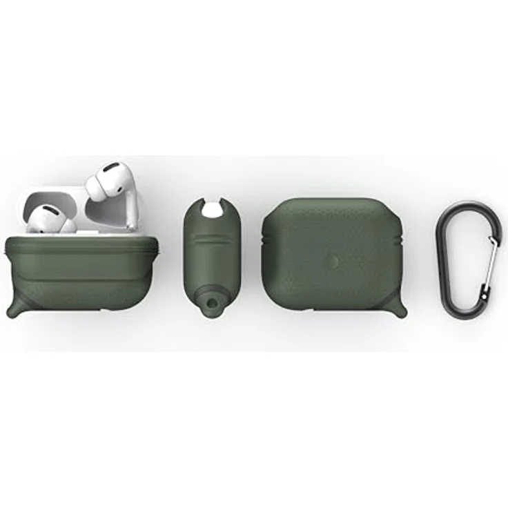Catalyst Waterproof Case Special Edition für AirPods Pro, IP67 Schutzhülle in Army Green mit Fallschutz und Karabinerclip – Bild 8