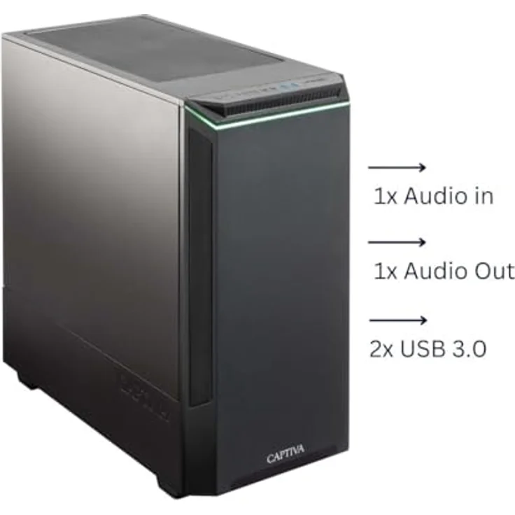 CAPTIVA Workstation I78-164 Business-PC, Intel® Core i9 14900K, 64 GB RAM, 2000 GB SSD, Luftkühlung, schwarz – Bild 8