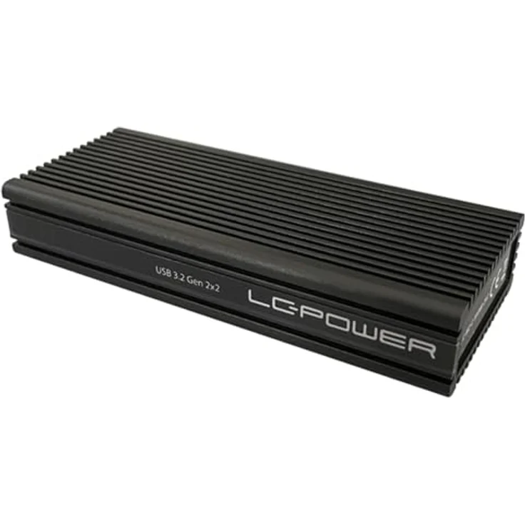LC-Power LC-M2-C-NVME-2X2-RAID USB-C-Gehäuse für NVMe M.2-SSDs, bis zu 20 Gb/s, RAID-Unterstützung, schwarz – Bild 3